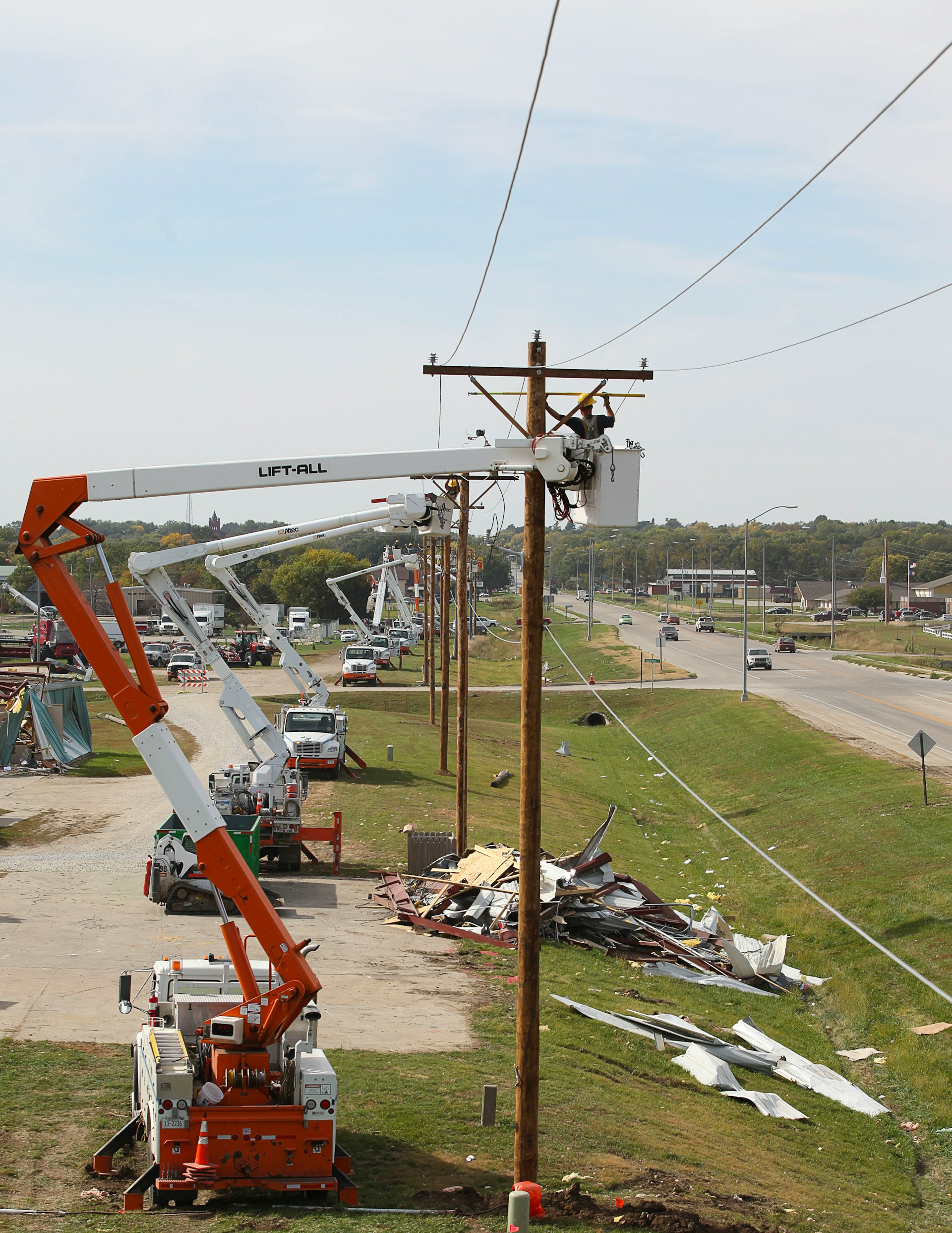 Line crews restoring power after storm damage